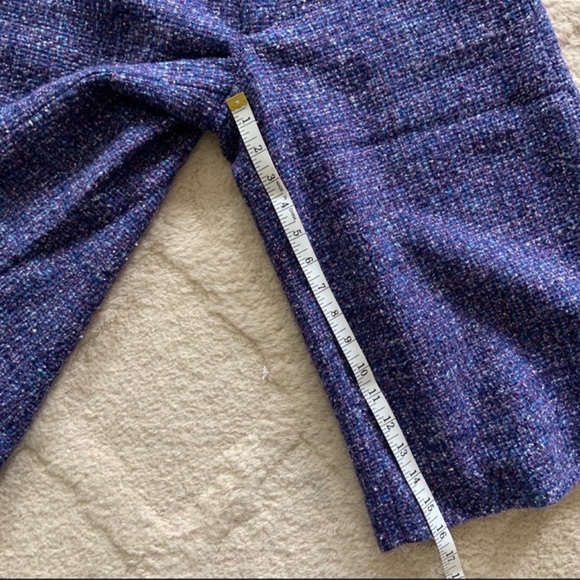 Marc Jacobs Purple Tweed Wide Leg Crop Pants Size 2 - Picture 5 of 8